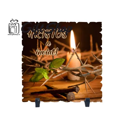 Hristos a inviat, placheta cu mesaj